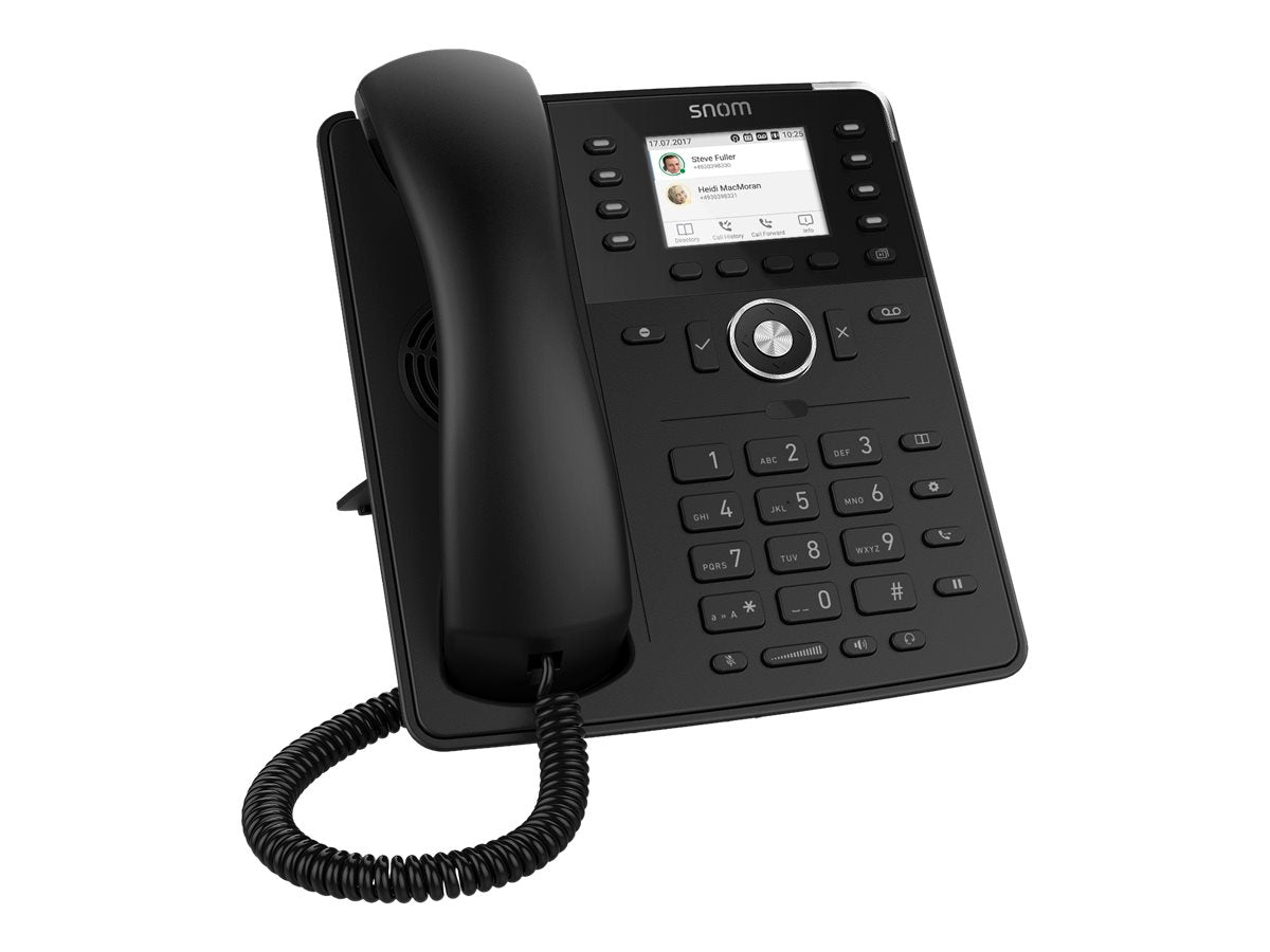 SNOM D735 Desk Telephone schwarz - Vorderansicht