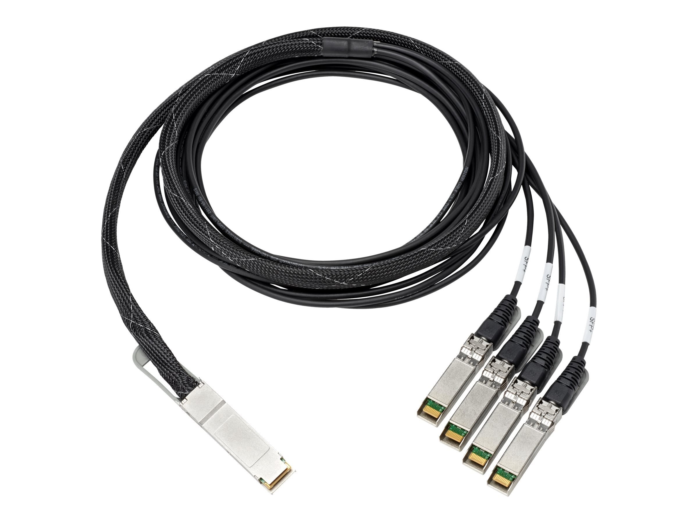 HPE Direct Attach Copper Cable 100Gb QSFP28 to 4x25Gb SFP28 3m - Vorderansicht