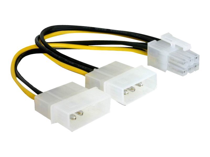 DELOCK Stromkabel für PCI Express Karten 15cm - Vorderansicht