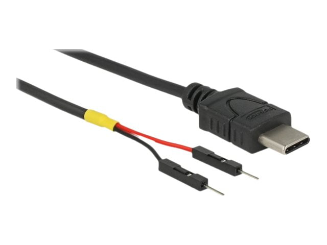 DELOCK USB Stromkabel Typ-C auf 2 x Pfostenstecker Vorderansicht