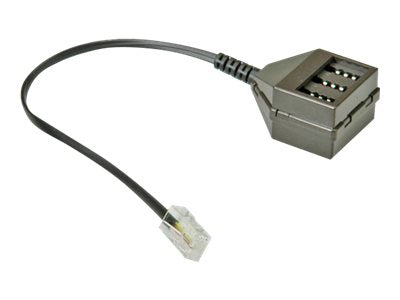 ROLINE Adapter TAE-NFN auf RJ45 schwarz 14cm - Vorderansicht