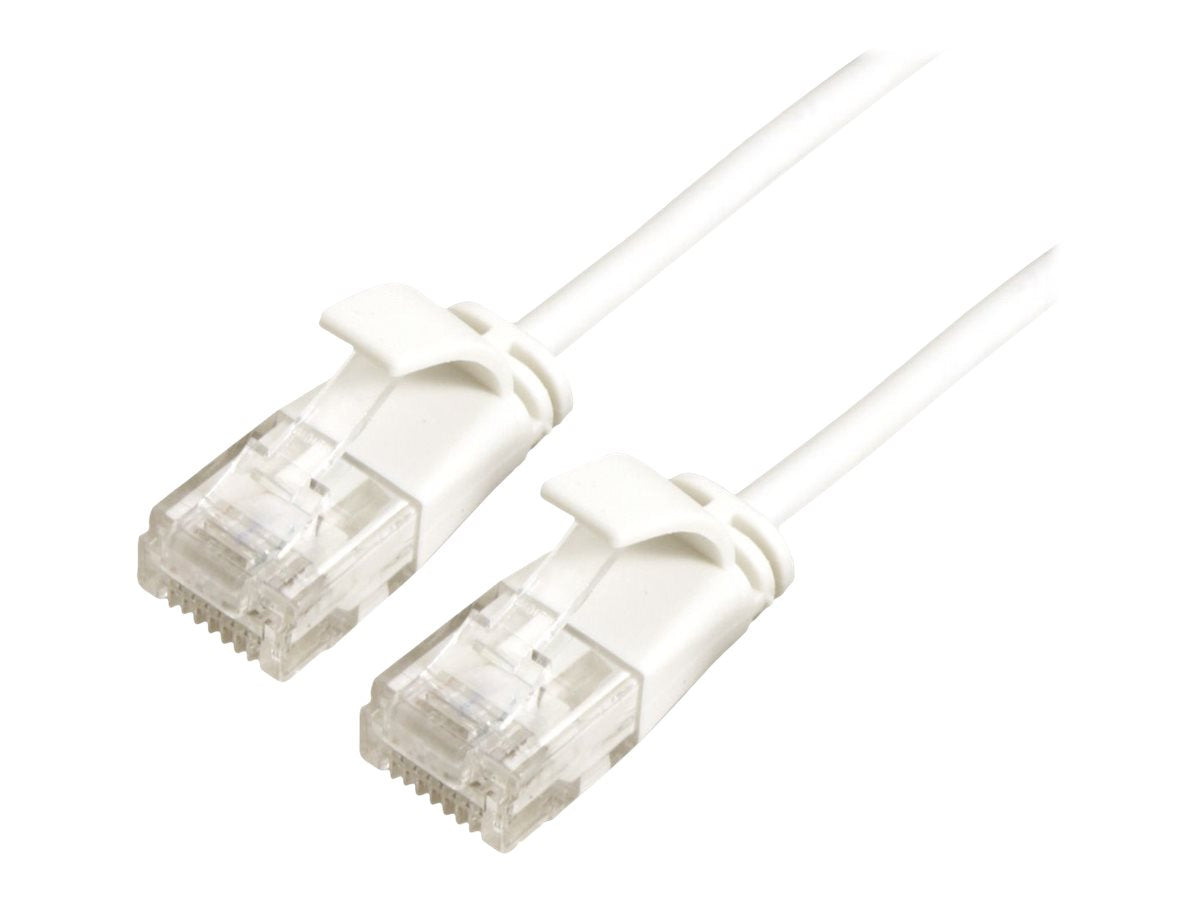 ROLINE GREEN UTP Patchkabel Kat.6A Class EA LSOH slim weiss 0,3m - Vorderansicht