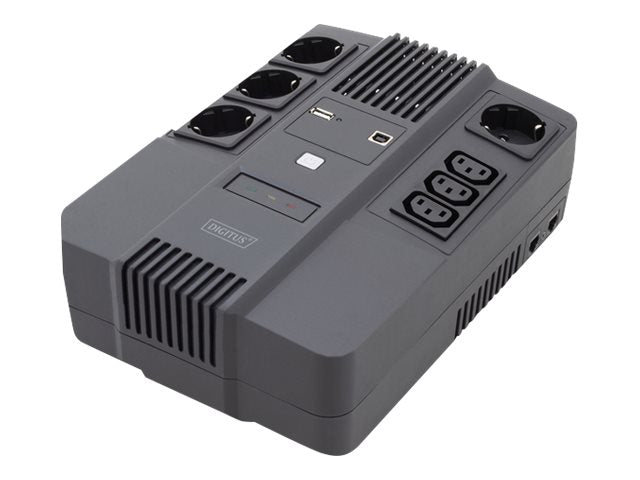 DIGITUS UPS Line-Interactive 600VA Rückansicht