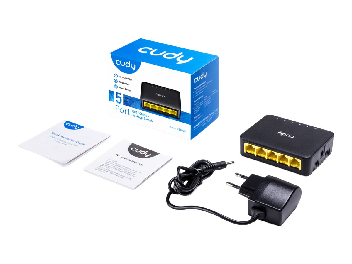 CUDY FS105D 5-Port 10/100 Desktop Switch Verpackung