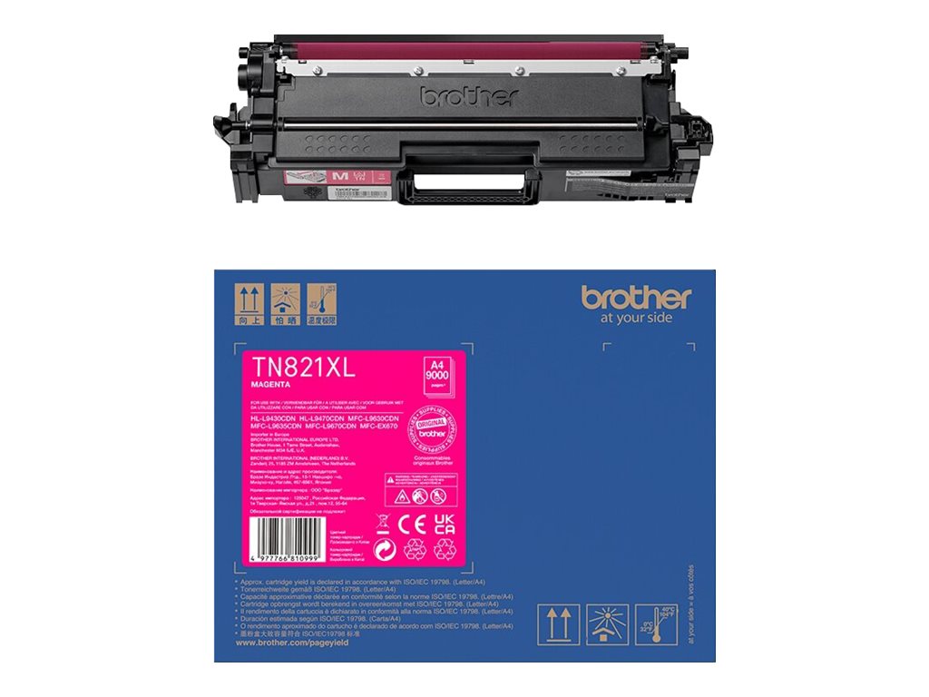 BROTHER TN-821XLM Super High Yield Magenta Tonerpatrone Vorderansicht