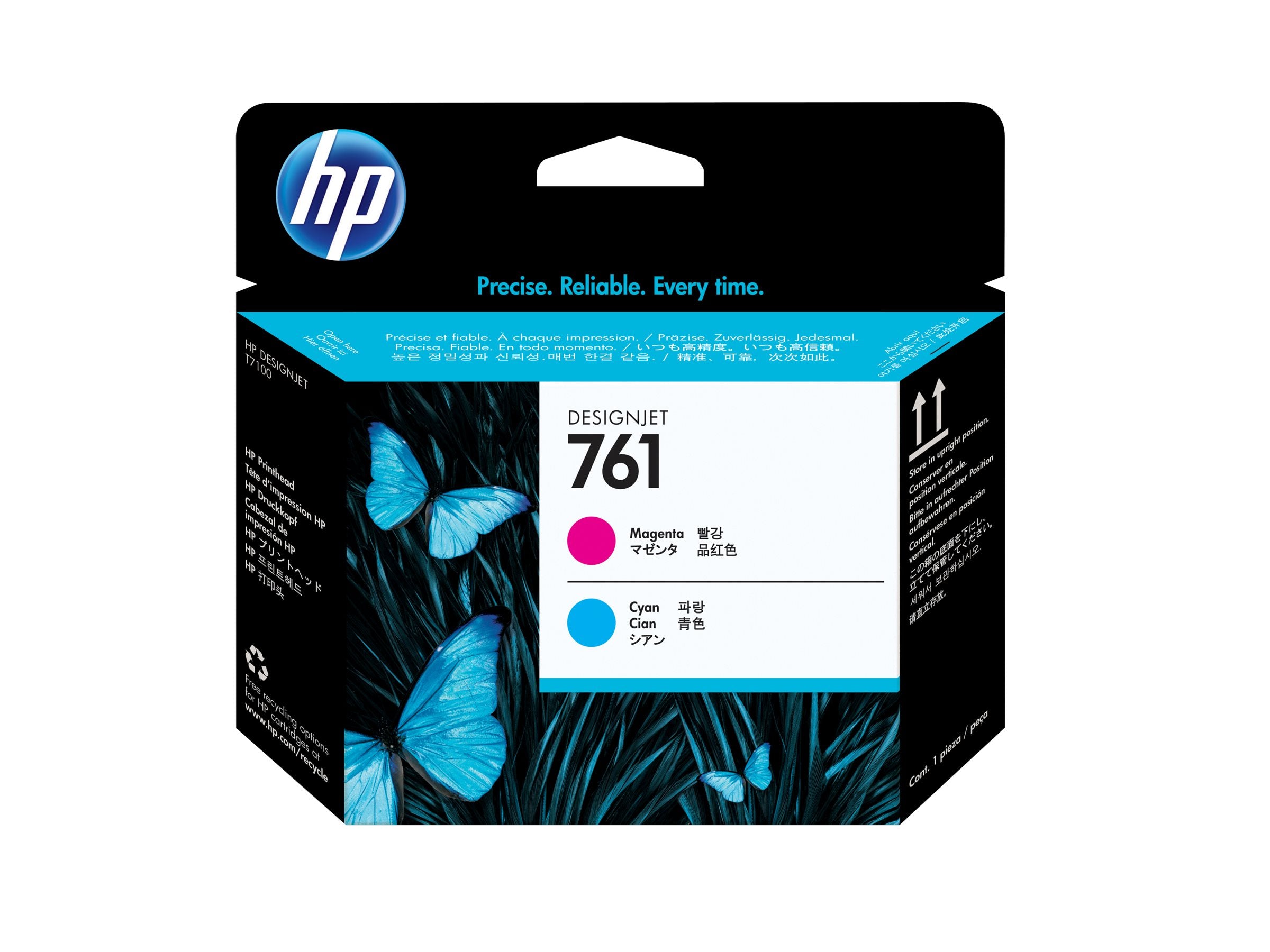 HP 761 Original Druckkopf magenta und cyan Verpackung