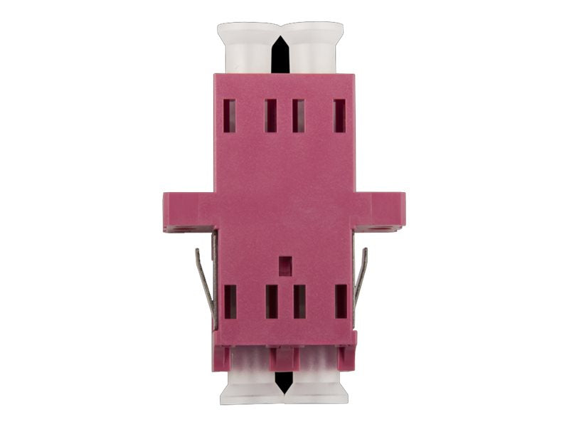Vorderansicht der METZ CONNECT OpDAT Kupplung LC-Duplex OM4