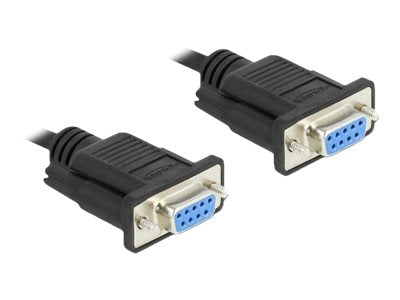 DELOCK Seriell Kabel RS-232 D-Sub 9 Buchse zu Buchse Nullmodem - Verpackung