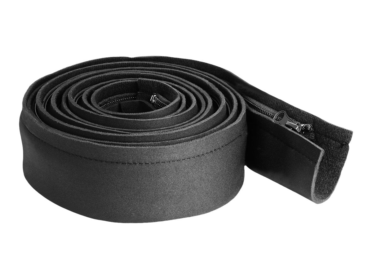 DELOCK Kabelschlauch Neopren flexibel mit Reissverschluss 3m x 100mm schwarz - Vorderansicht