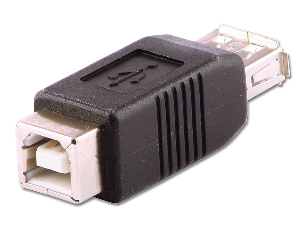 LINDY USB Adapter Typ A-F/B-F A Kupplung an B Kupplung - Vorderansicht