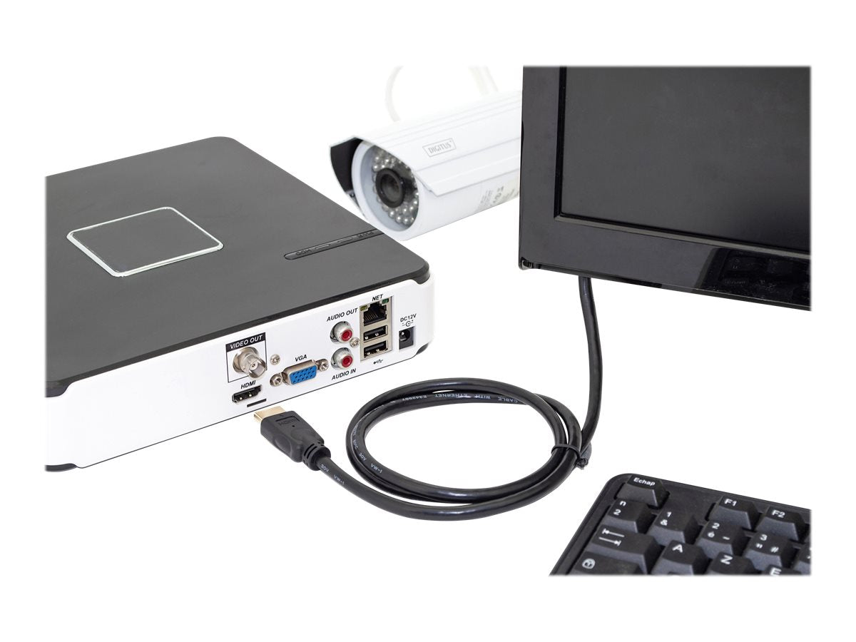 DIGITUS HDMI Premium High Speed Anschlusskabel Typ A St/St 2.0m m/Ethernet - Anschlussansicht