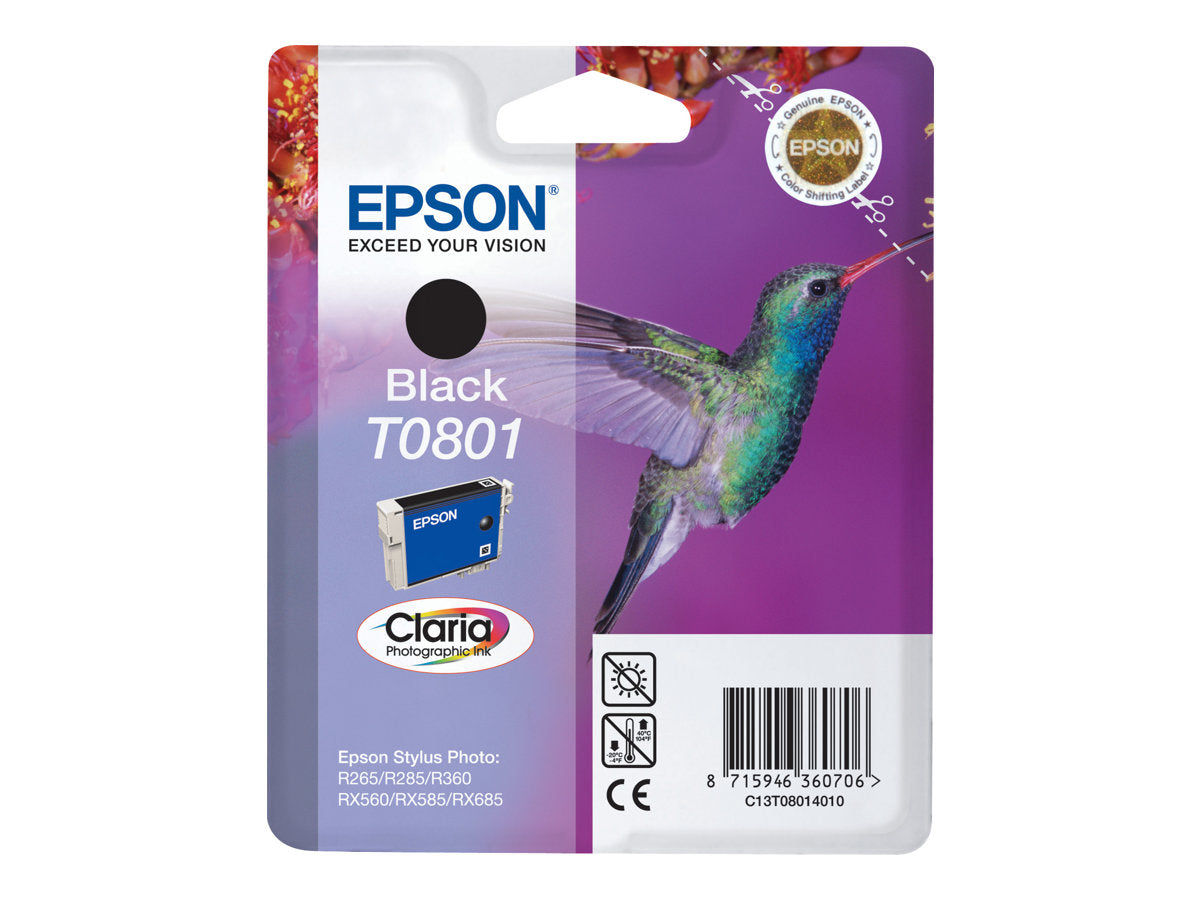 EPSON T0801 Tintenpatrone Schwarz Verpackung