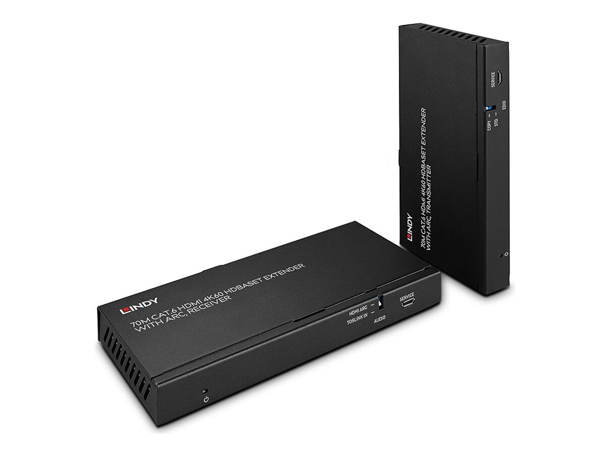 LINDY 70m Cat.6 HDMI 4K60 HDBaseT Extender mit ARC - Vorderansicht