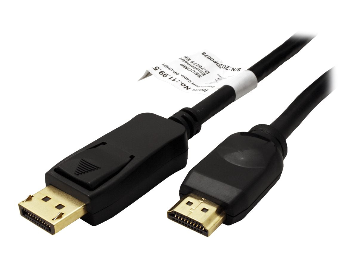 VALUE DisplayPort Kabel DP - UHDTV ST/ST schwarz 7,5m Vorderansicht