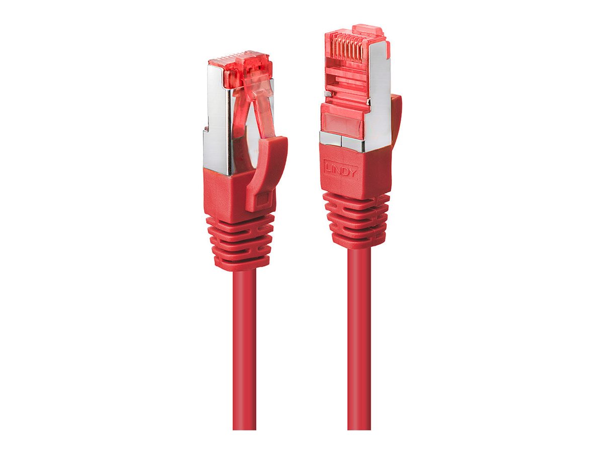 LINDY Cat.6 S/FTP Kabel, rot, 30m Patchkabel - Detailansicht der Stecker