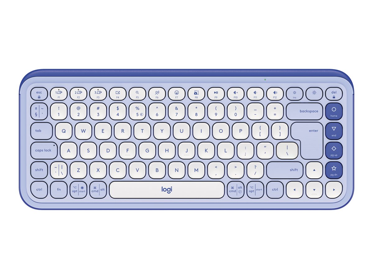 LOGITECH POP ICON KEYS - LILAC Tastatur - Vorderansicht