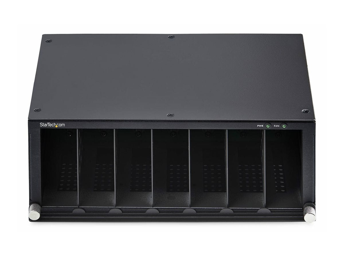 STARTECH.COM 7-Slot Unmanaged Medienkonverter Gehäuse 10 Zoll Rackmount fur MCM Medienkonverter Serie aktive Kuhlung TAA