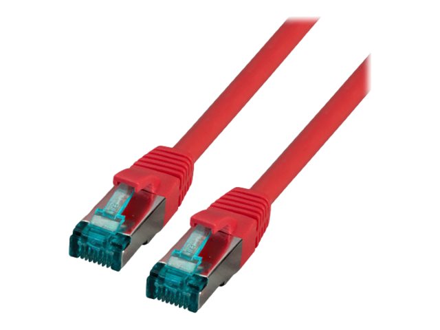 EFB RJ45 Patchkabel S/FTP Cat6A LSZH Rot 10m - Vorderansicht