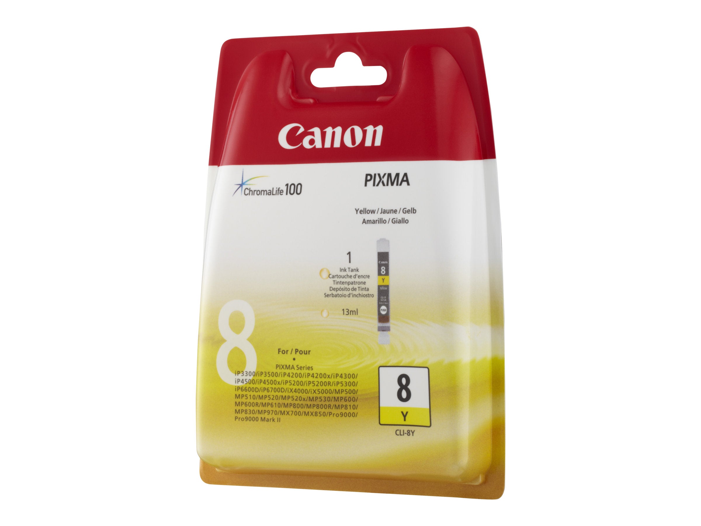 CANON CLI-8Y Tinte gelb Vorderansicht