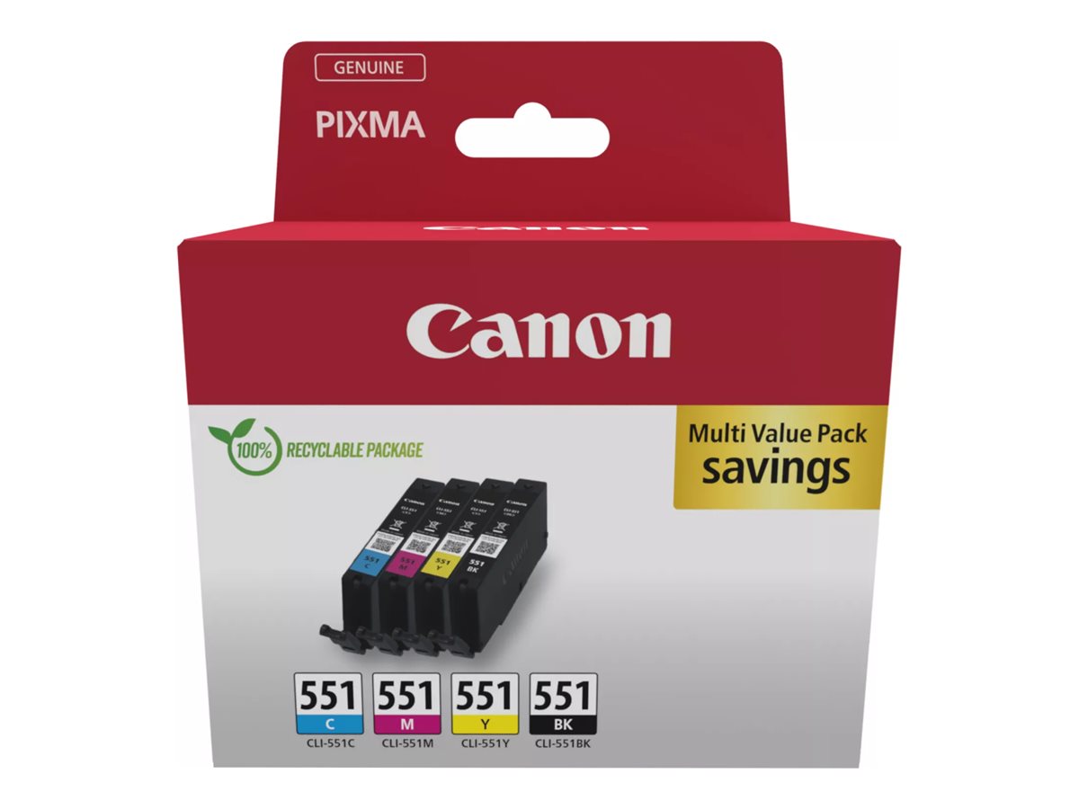 CANON CLI-551 Ink Cartridge C/M/Y/BK MultiPack Vorderansicht