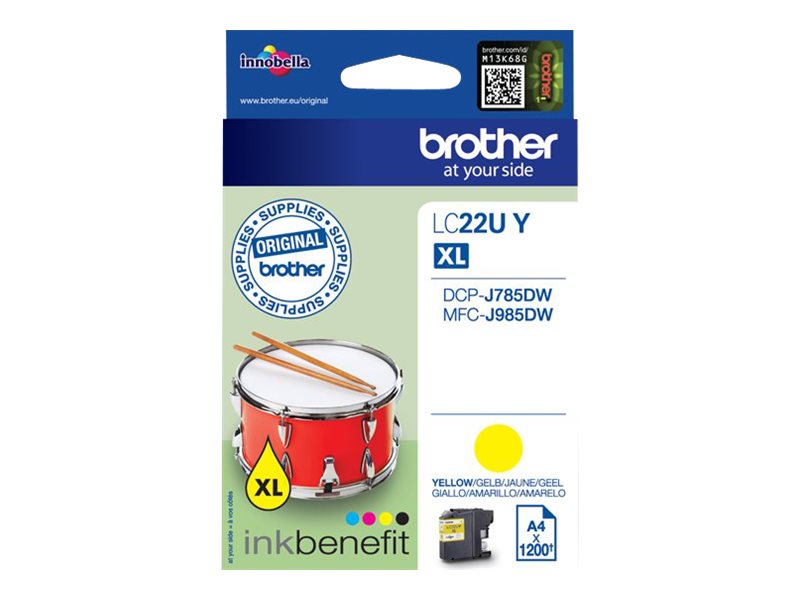 BROTHER LC-22UY Tintenpatrone gelb Vorderansicht