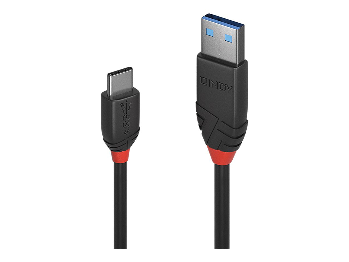 LINDY 1m USB 3.2 Typ A an C Kabel 3A Black Line - Verpackung