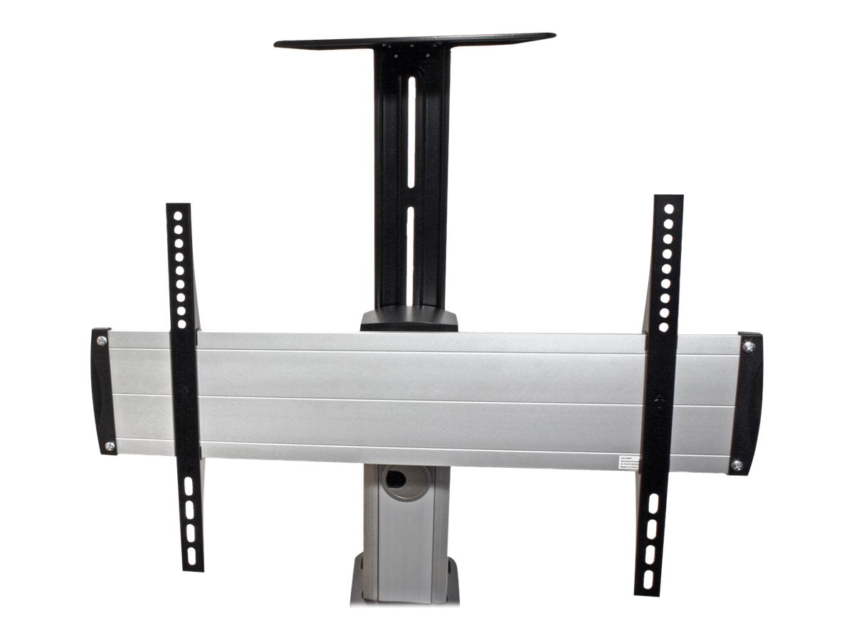 ROLINE LCD-/TV-Rollständer silber seitliche Ansicht