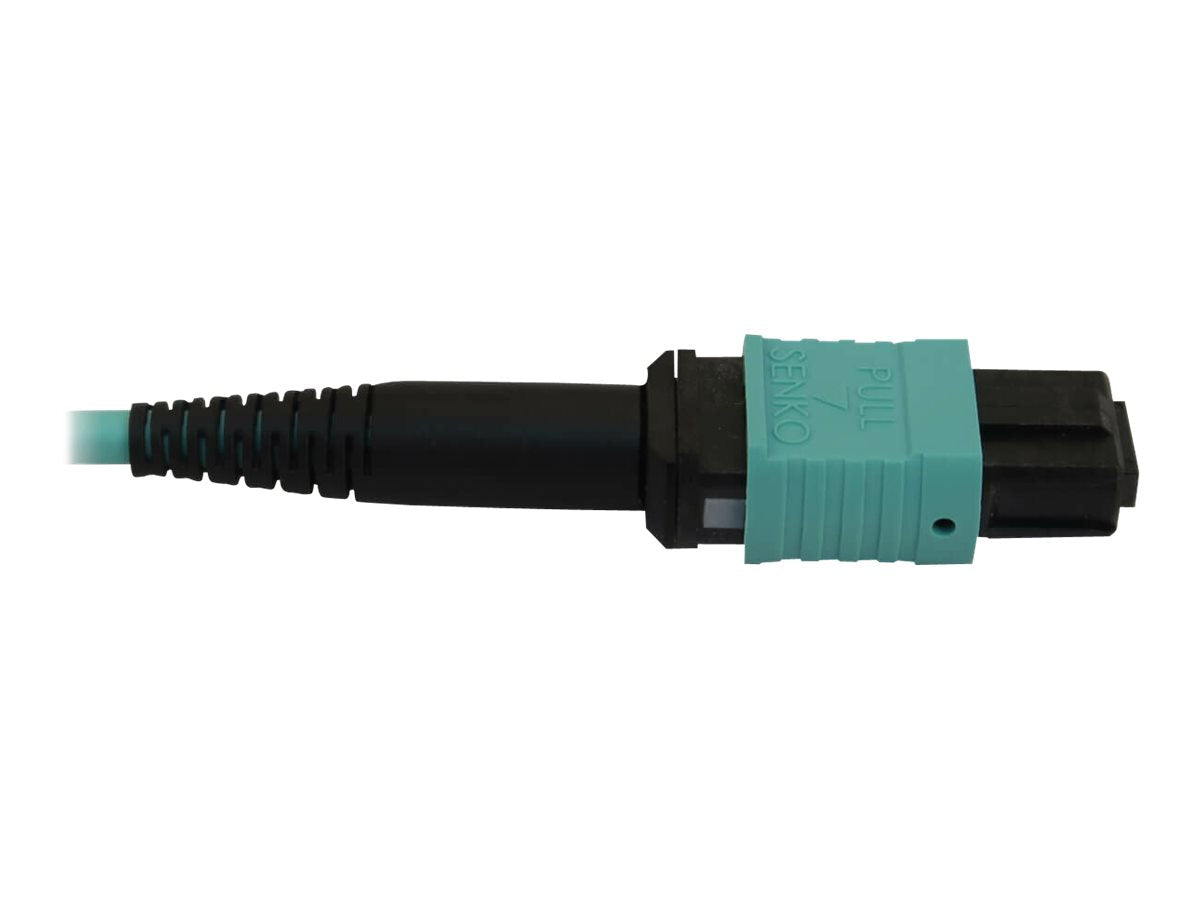 EATON TRIPPLITE 40/100/400G Multimode 50/125 OM3 Fiber Optic Cable 12F MTP/MPO-PC F/F LSZH Aqua 10m 32