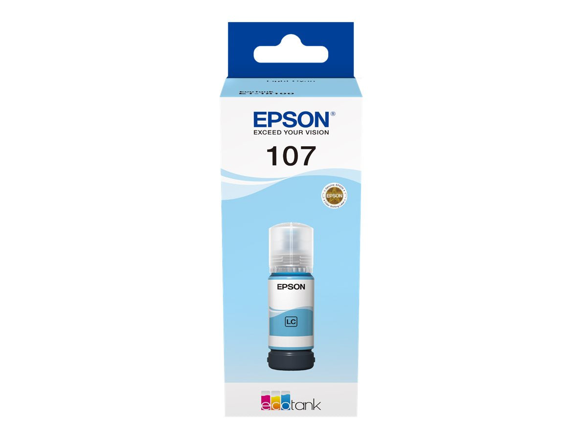 EPSON 1LB 107 EcoTank Light Cyan Ink Bottle Detailansicht