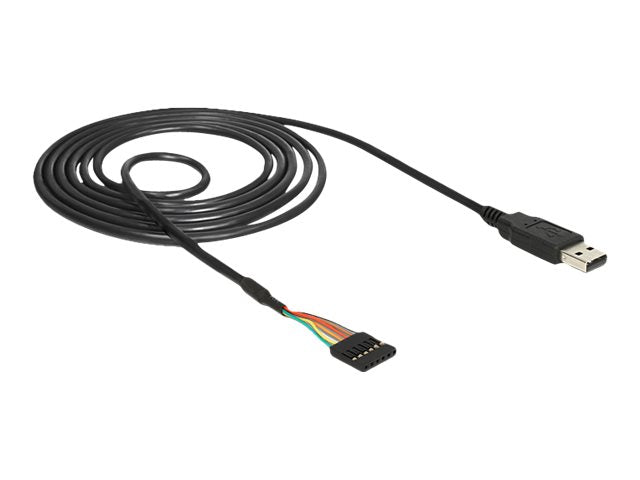 DELOCK Adapterkabel USB > Seriell-TTL 6 Pin Pfostenbuchse Vorderansicht