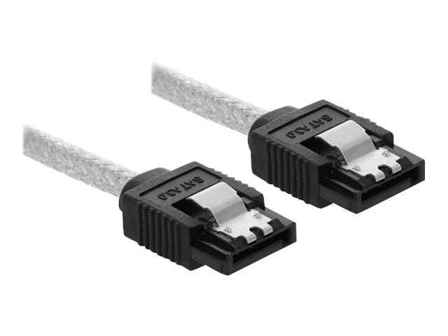 DELOCK SATA 6 Gb/s Kabel 50cm transparent - Vorderansicht