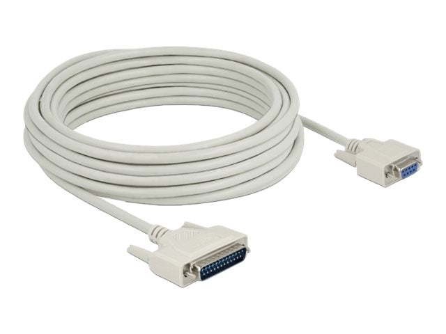 DELOCK Serielles Kabel D-Sub 25 Stecker zu D-Sub 9 Buchse 10m - Vorderansicht