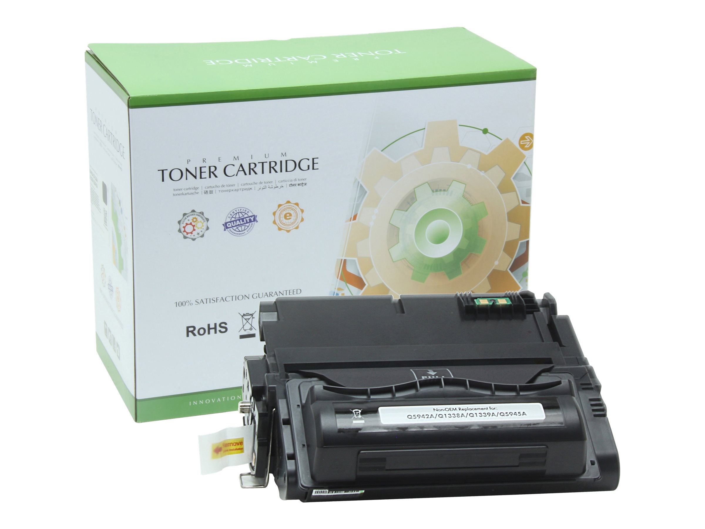 STATIC Tonerpatrone kompatibel mit HP Q1338A/Q5942A schwarz - Vorderansicht
