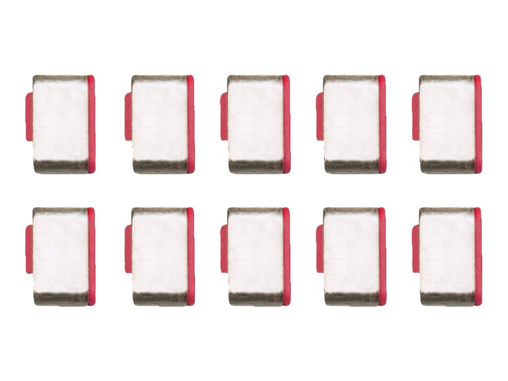 LINDY USB C Port Schloss rot Vorderansicht
