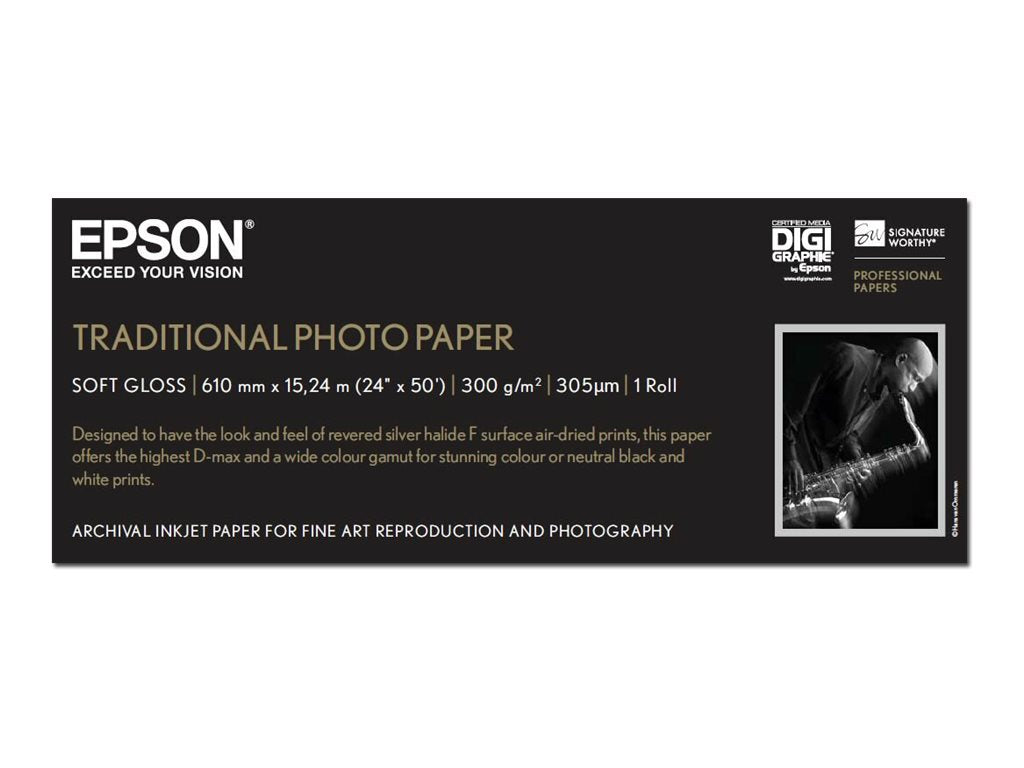 EPSON S045055 Traditional Foto Papier Vorderansicht