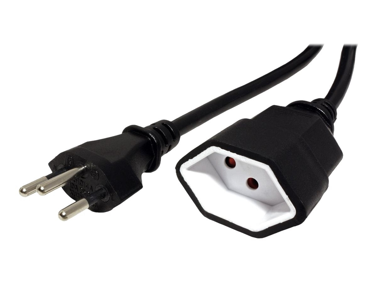 VALUE Power Cable black extension 5m - Vorderansicht