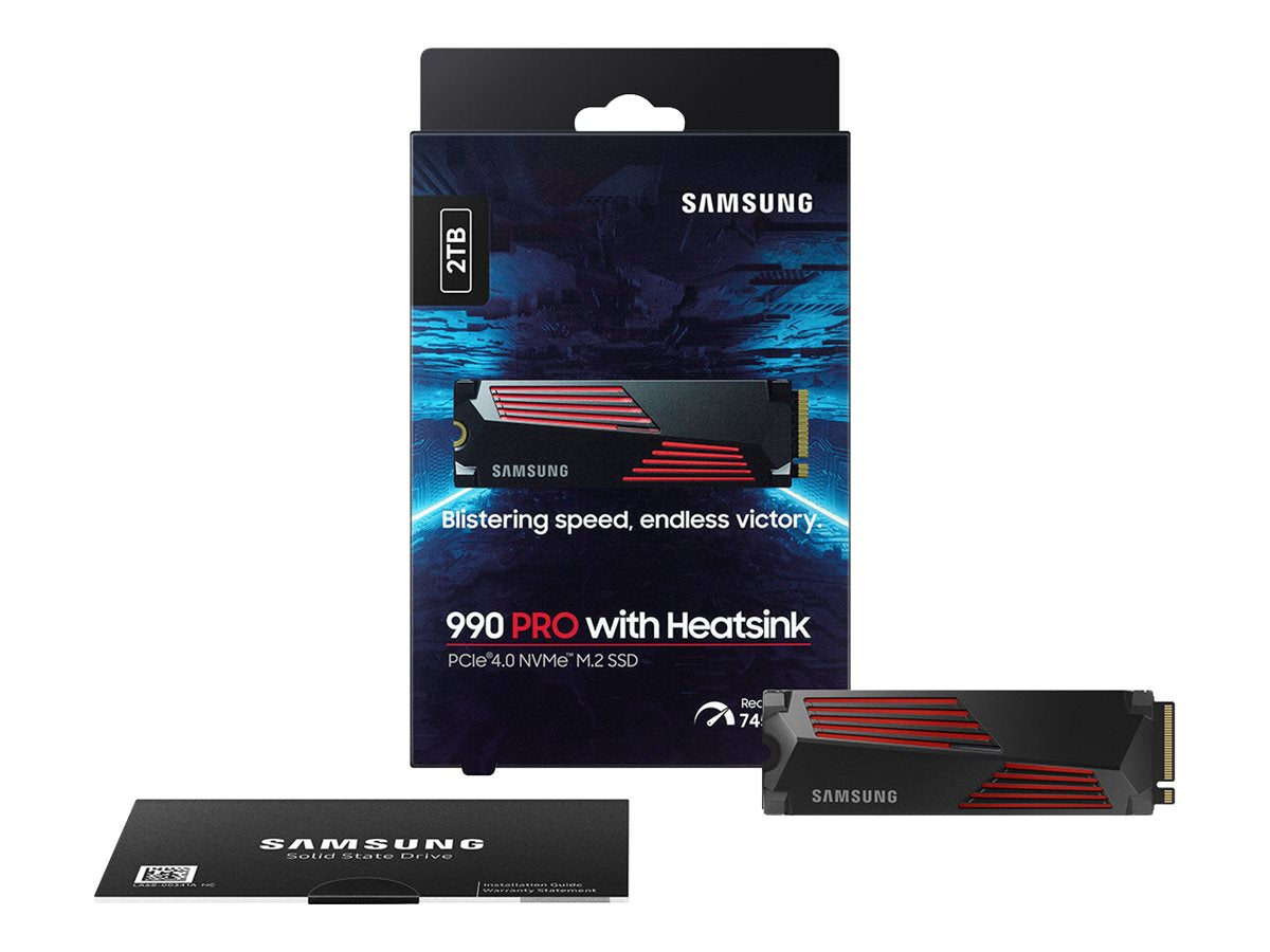 SAMSUNG 990 PRO SSD 2TB M.2 NVMe PCIe 4.0 Heatsink Detailansicht