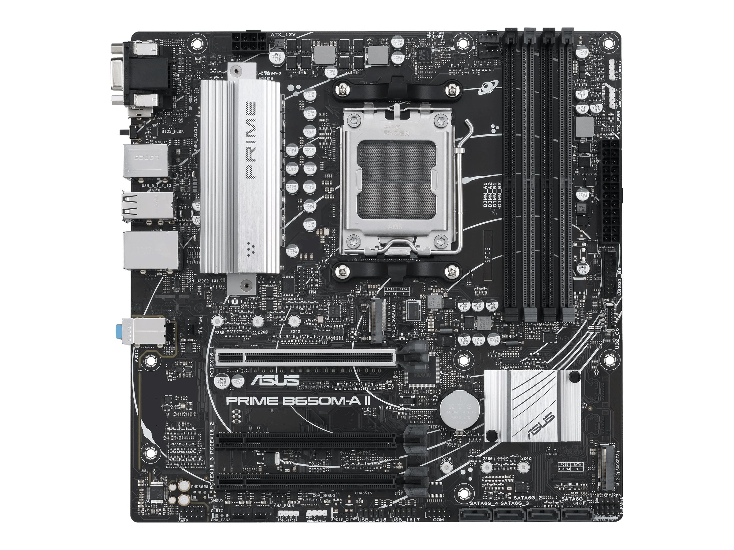 ASUS PRIME B650M-A II-CSM AM5 mATX MB Vorderansicht