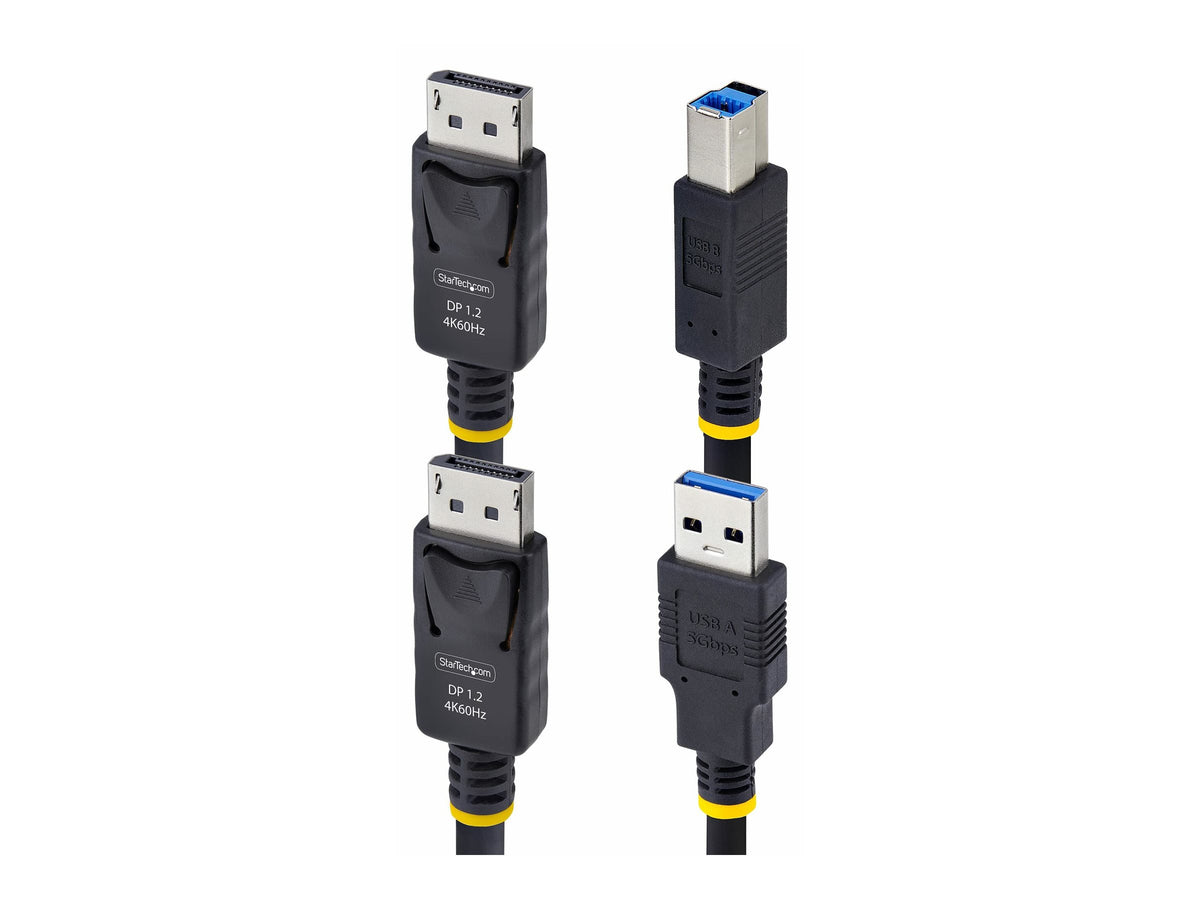 STARTECH.COM 3m DisplayPort und USB 5Gbps KVM Kabel 4K 60Hz DP 1.2 und USB 3.2 Kombikabel fur KVM Switch/Umschalter