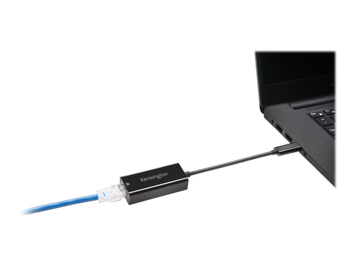 KENSINGTON CA1100E USB-C auf Ethernet-Adapter Anschlussansicht