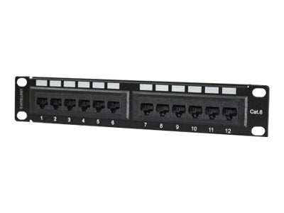 INTELLINET 12-Port Cat6 Patchpanel seitliche Ansicht