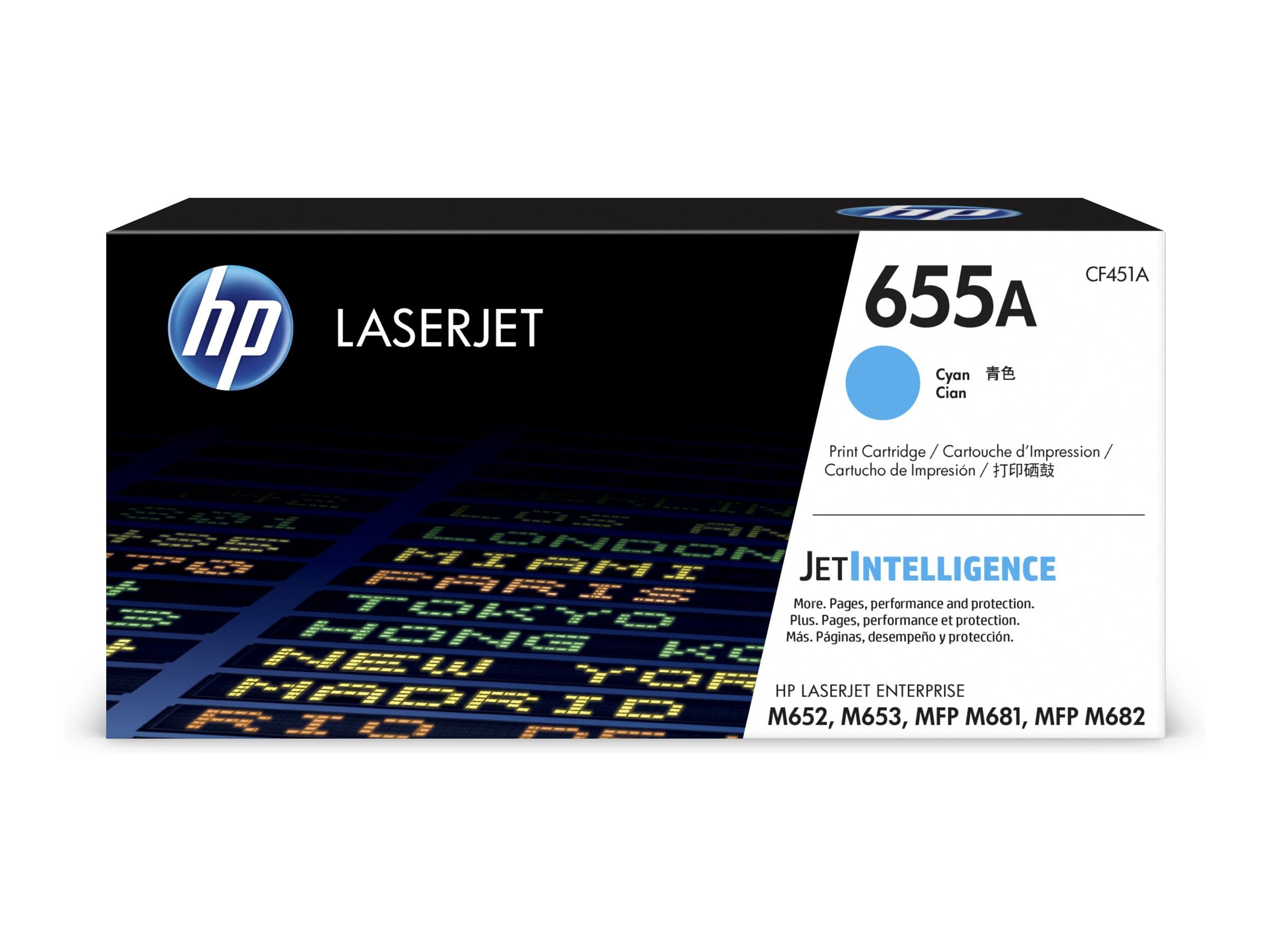 HP 655A Original LaserJet Toner Cyan - Vorderansicht