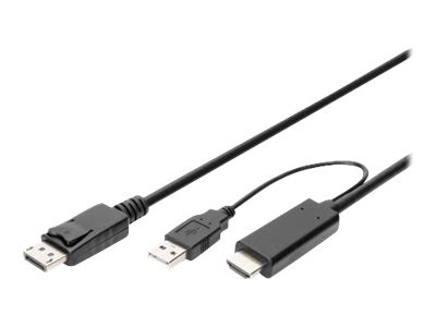 DIGITUS HDMI to DP Adapterkabel 2m 4K/30Hz - Vorderansicht
