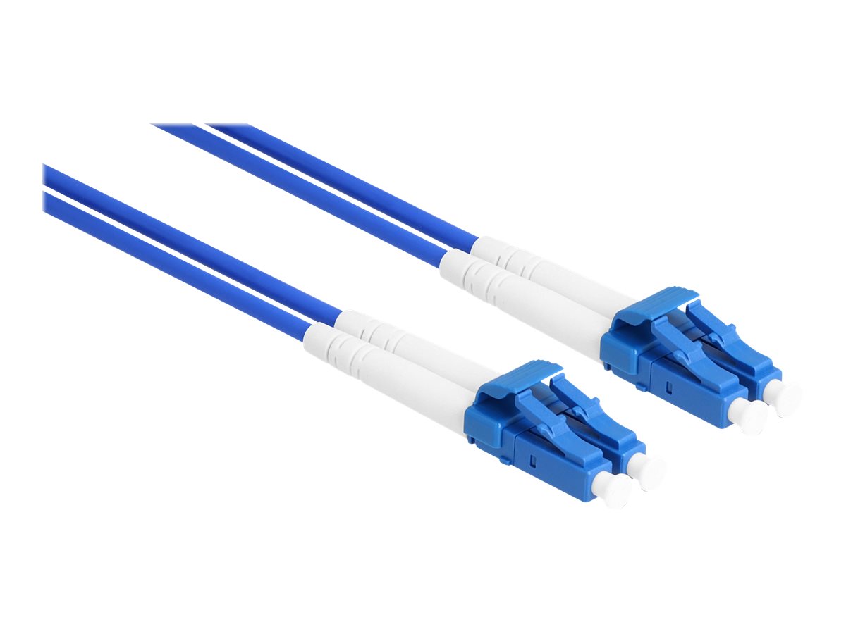 DELOCK LWL Kabel mit Metallarmierung LC Duplex zu LC Duplex Singlemode OS2 2m - Vorderansicht