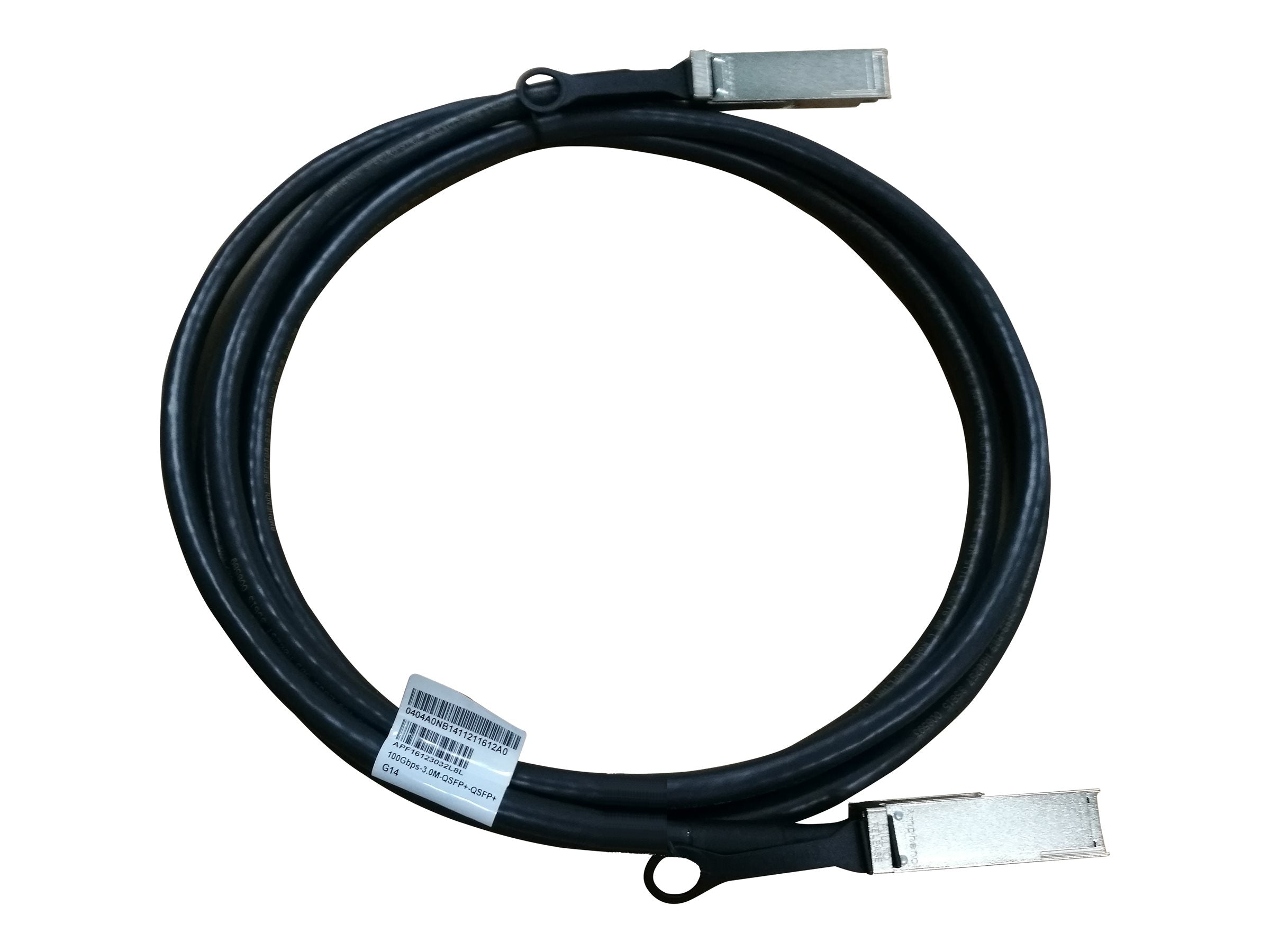 HPE X240 100G QSFP28 3m DAC Cable - Vorderansicht