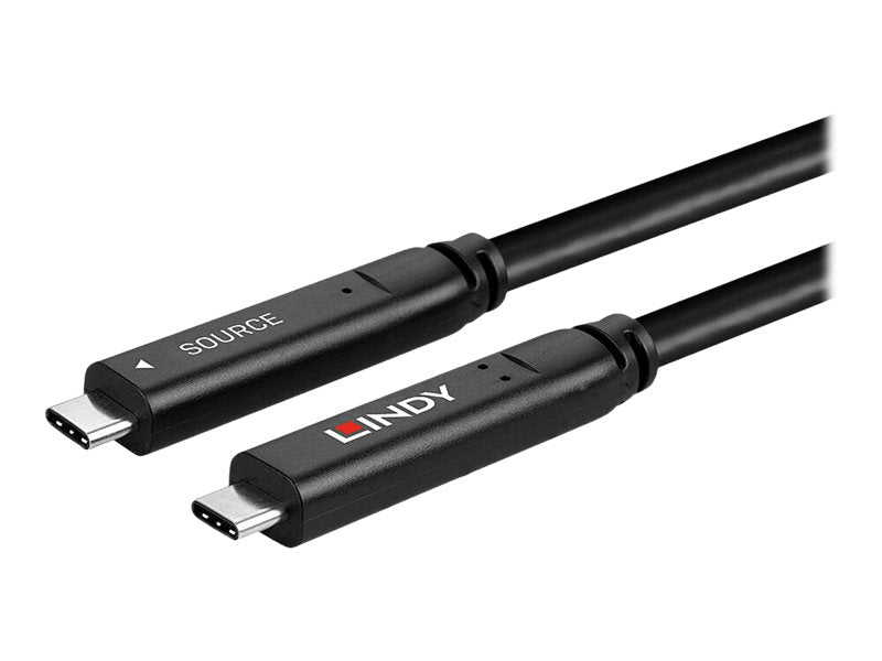 LINDY 10m USB 3.2 Gen 1 & DP 1.4 Typ C Hybrid Cable Anschlussansicht