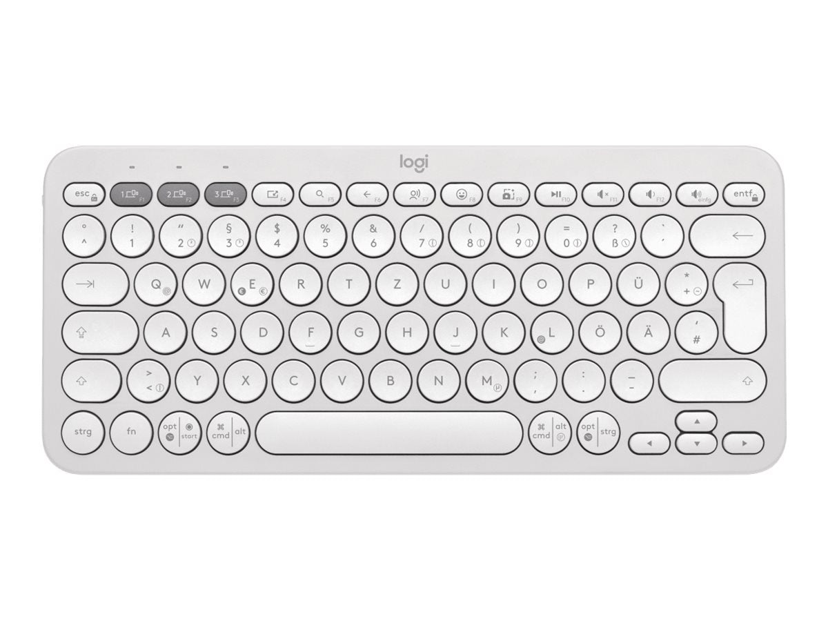 LOGITECH Pebble Keys 2 K380s - TONAL WHITE - (DE) - BT - N/A - CENTRAL-419 - UNIVERSAL