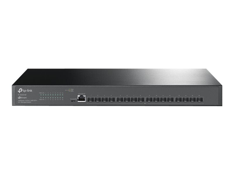 TP-LINK SX3016F Omada 16-Port 10GE SFP+ L2+ Managed Switch Vorderansicht