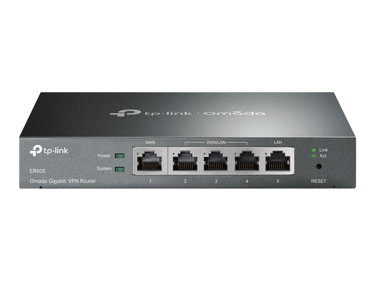 TP-LINK ER605 Omada Gigabit Multi-WAN VPN Router Vorderansicht