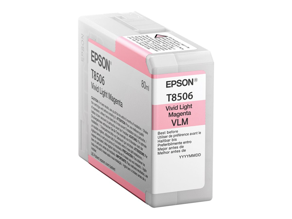 EPSON 5LB Singlepack Vivid Light Magenta T85060N UltraChrome HD ink 80ml - Vorderansicht